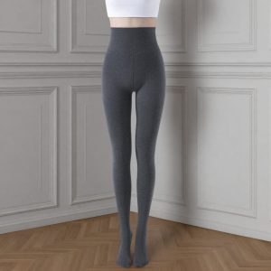 Women's Soft Cotton Opaque Tights, Warm High Waist Stretchy Leggings for Fall/Winter, One Size 155-168cm/45-62.5kg, Wholesale & 2-Pack